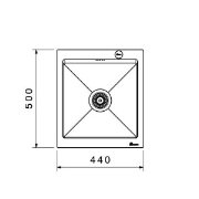 3.سینک استیل توکار بیمکث مدل ۷۲۰