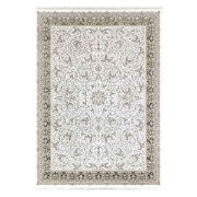 فرش ماشینی ماهریس کلکسیون 1200 شانه هانیس - سارین کرم حاشیه سبز