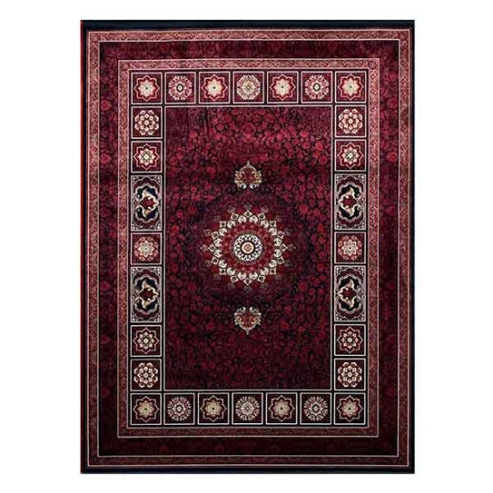 فرش ماشینی کلکسیون 1200 شانه ویان کتیبه سرمه ای